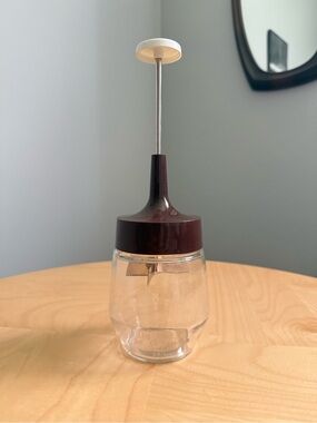 Brown Vintage Androck Canada Glass Nut Veggie Mincer Chopper Kitchen Tool MCM